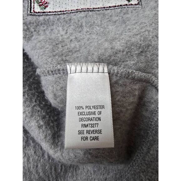 Croft & Barrow Cardigan Sz L Gray Patchwork - Picture 7 of 9